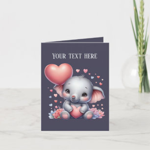 Tarjeta Mensaje de amor para elefantes de Guay