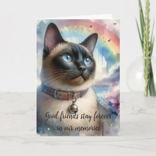 Tarjeta Mensaje de corazón de simpatía por gato