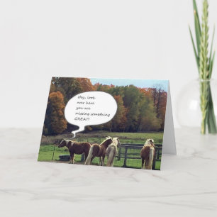 TARJETA **MENSAJE DE CUMPLEAÑOS** DE ALGUNOS CABALLOS DE G