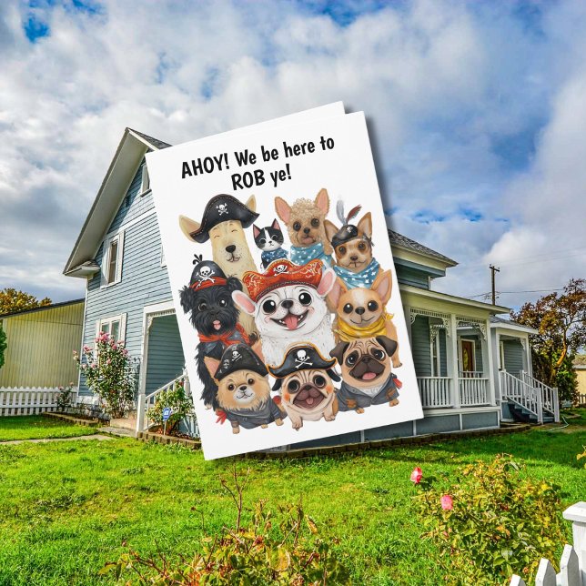 Tarjeta Mensaje de cumpleaños de perros piratas - años de  (Subido por el creador)