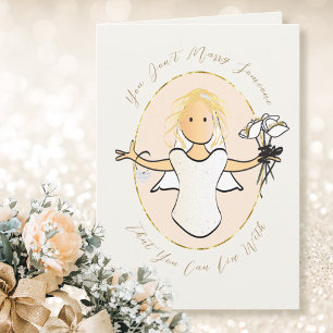 Tarjeta Mensaje de felicitación de dulce boda de Despedida