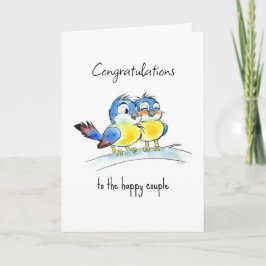 Tarjeta mensaje de felicitación de pareja boda