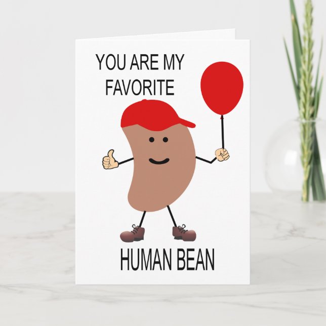 Tarjeta Mensaje de personalizable Birthday Card Human Bean (Anverso)