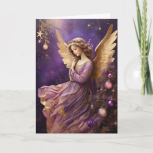 Tarjeta Mensaje de Personalizado Ángel Navidades retro