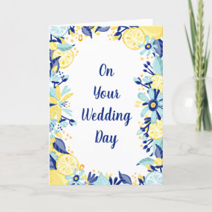 Tarjeta Mensaje de Personalizado de Lemons Boda de verano