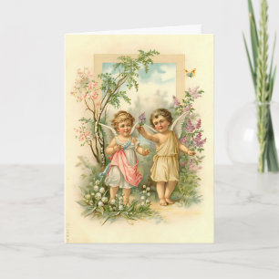 Tarjeta Mensaje de Personalizado de Navidades de ángeles d