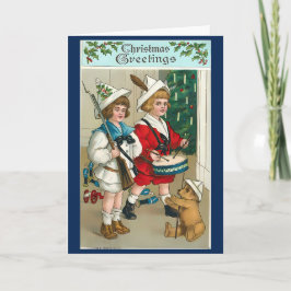 Tarjeta Mensaje de Personalizado de Navidades de la época 