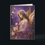 Tarjeta Mensaje de Personalizado Floral Vintage Christmas<br><div class="desc">Esta tarjeta de Navidades ángeles es una hermosa manera de compartir tus sentidos saludos navideños con sus seres queridos. Con un diseño atemporal, combina la elegancia clásica con el encanto vintage, evocando el calor y la paz de la temporada de vacaciones. Con sus imágenes angélicas, esta tarjeta captura el verdadero...</div>