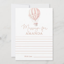 Tarjeta Mensaje de primer cumpleaños de Baloon de Aire Cal