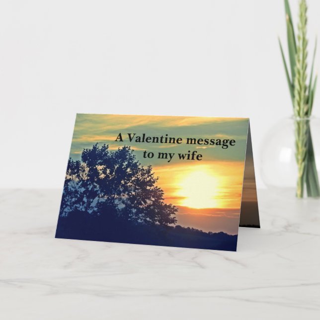 tarjeta MENSAJE DE SAN VALENTÍN PARA MI ESPOSA (Anverso)