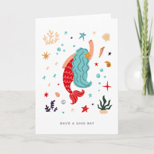 Tarjeta Mensaje de Sirena Blanco