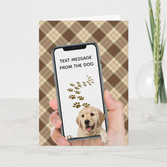 Tarjeta mensaje de texto de cumpleaños en el teléfono móvi (Anverso)