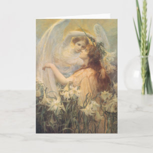 Tarjeta Mensaje del Ángel por George Swinstead, Arte Antig