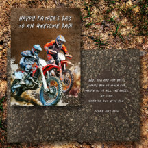 Mensaje del Día del Padre para Motocross de Bicicl