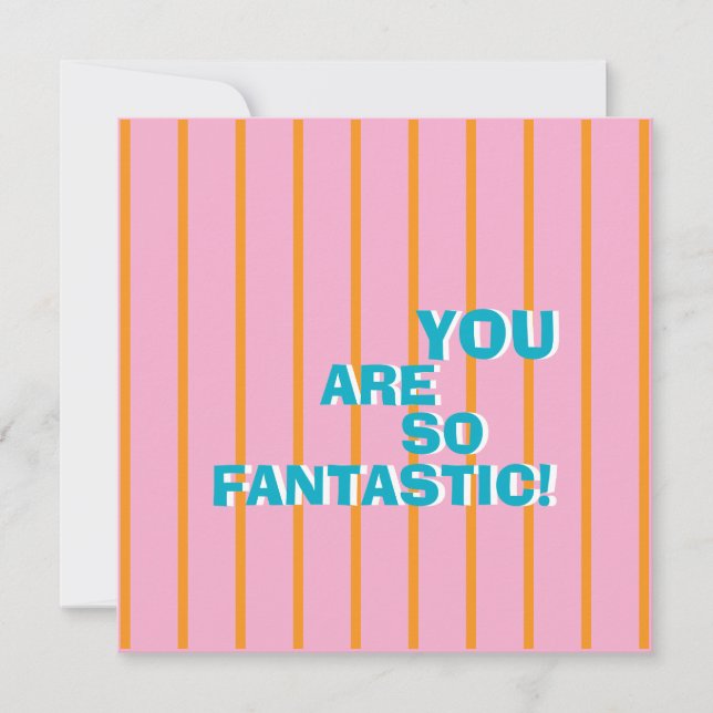 Tarjeta Mensaje Geométrico, Colorido, Apreciativo (Anverso)