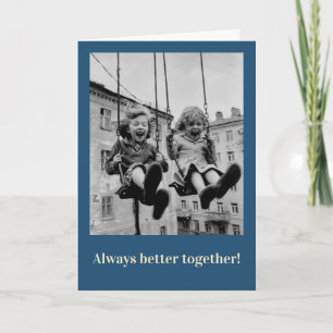 Tarjeta Mensaje lindo de mejores amigos