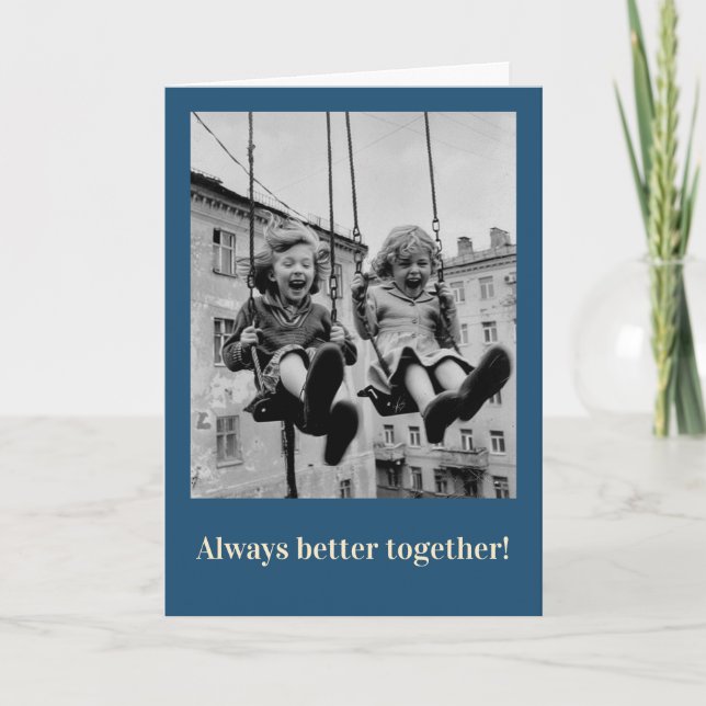 Tarjeta Mensaje lindo de mejores amigos (Anverso)