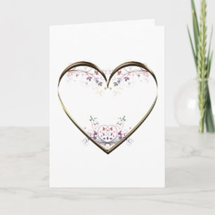 Tarjeta Mensaje Personalizado de Heart n Flowers