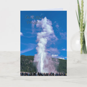 Tarjeta Mensaje personalizado del parque Yellowstone de la