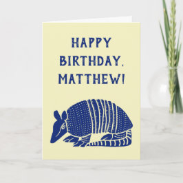 Tarjeta Mensaje Personalizado personalizado de Navy Blue A