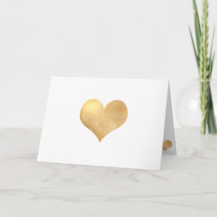 Tarjeta Mensaje PixDezines Faux Gold Heart/DIY
