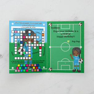 Tarjeta Mensaje Secreto de Fútbol para Chicas Feliz Cumple