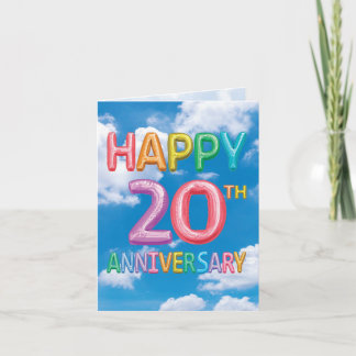 Tarjeta Mensajes inflados Hitos 20 - Aniversario