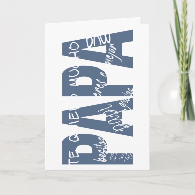 Tarjeta Mensajes para papá. Messages for dad. (Anverso)