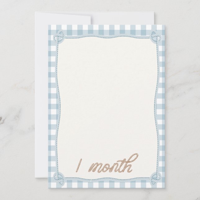 Tarjeta mensual de rodeo de plaqueta azul vintage (Anverso)