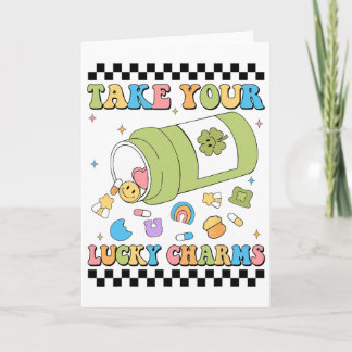 Tarjeta Mental Awareness Take Your Lucky Charm Pills Healt