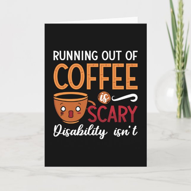 Tarjeta Mental Health Running Out Of Coffee Scary Anxiety (Anverso)
