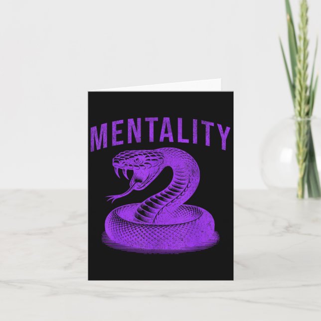 Tarjeta Mentality Mindset Snake Motivation Of Chamons Bask (Anverso)