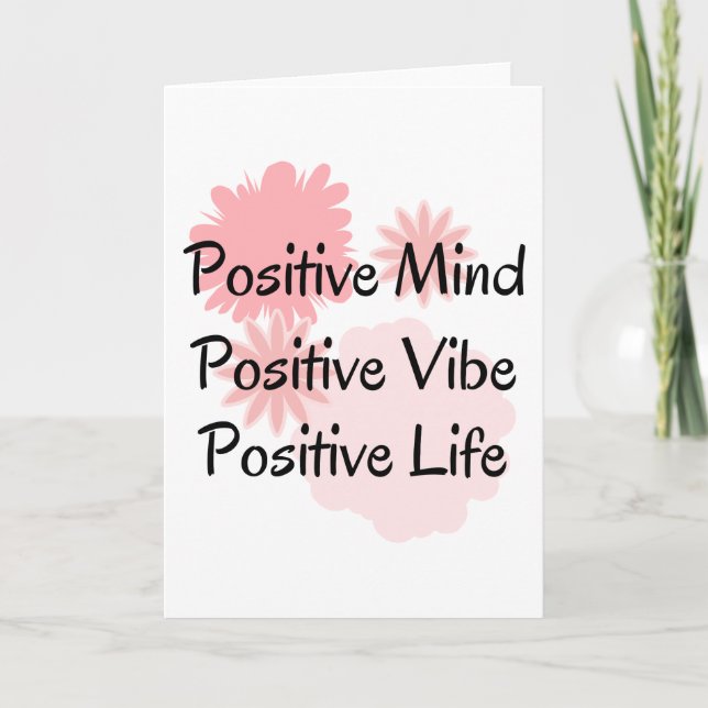 Tarjeta Mente Positiva, Vibaje Positivo, Cita De Vida Posi (Anverso)