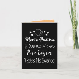 Tarjeta Mente positiva y buenas vibras