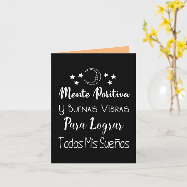 Tarjeta Mente positiva y buenas vibras (flor amarilla)