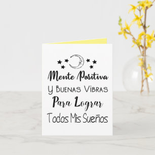 Tarjeta Mente positiva y buenas vibras
