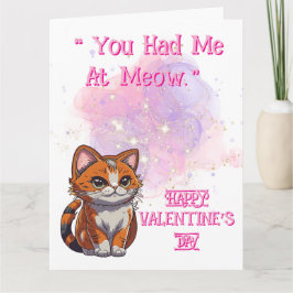 Tarjeta Meow Love Valentine