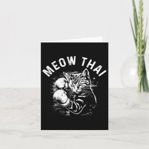 Tarjeta Meow Thai Funny Muay Thai Boicot Cat Artes Marcial