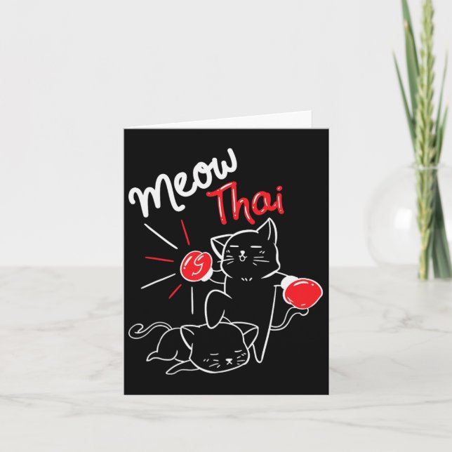 Tarjeta Meow Thai I Muay Thai Boxing I Muay Thai Men Mujer (Anverso)