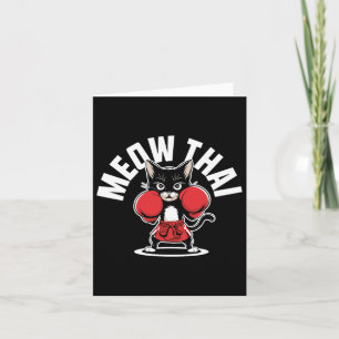 Tarjeta Meow Thai Muay Thai Boicot Cat Artes Marciales Mma