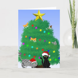 Tarjeta Meow-y Christmas