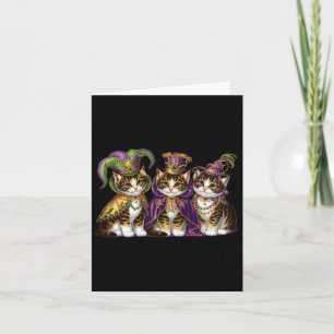 Tarjeta Meowdi Gras Mardi Gras Cat Lover New Orleans Louis