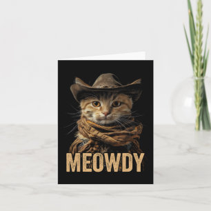 Tarjeta Meowdy Cat Shirt Meowdy Cowboy Country Western