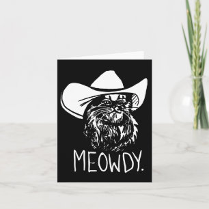 Tarjeta Meowdy Texas Cat Meme