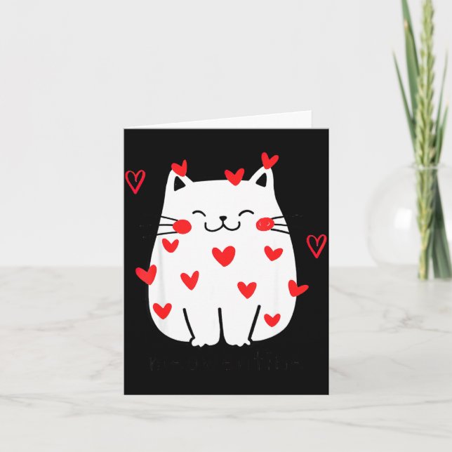 Tarjeta Meowentine Cute Cat Valentines Day Men Women Cat D (Anverso)
