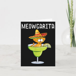 Tarjeta Meowgarita - El amante del gato Cinco De Mayo Marg