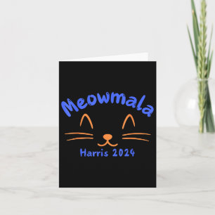 Tarjeta Meowmala Kamala Harris 2024 Gato Lady Por Kamala F