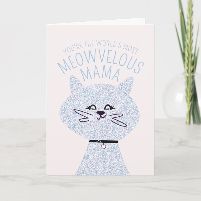 Tarjeta Meowvelous Mama Cat (Anverso)
