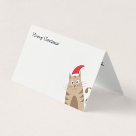 Tarjeta Meowy Navidades personalizado gracioso santa claus