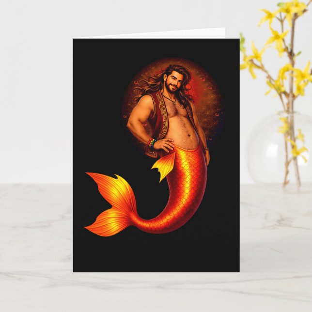 Tarjeta Merbear Lagoon - Mateo del Mar (flor amarilla)